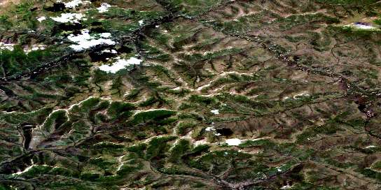 Air photo: False Teeth Creek Satellite Image map 115I04 at 1:50,000 Scale