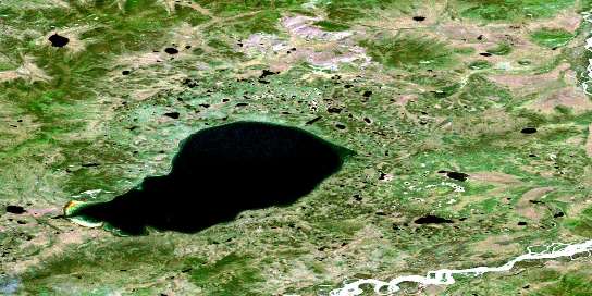 Air photo: Wellesley Lake Satellite Image map 115J05 at 1:50,000 Scale