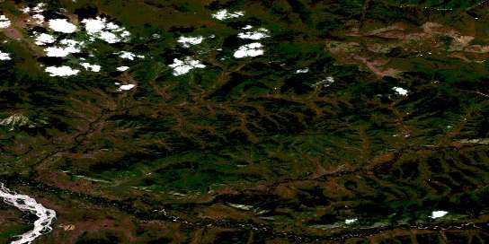 Doyle Creek Satellite Map 115J11 at 1:50,000 scale - National Topographic System of Canada (NTS) - Orthophoto