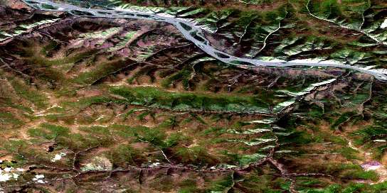 Air photo: Coffee Creek Satellite Image map 115J14 at 1:50,000 Scale