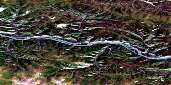 Air photo: Britannia Creek Satellite Image map 115J15 at 1:50,000 Scale