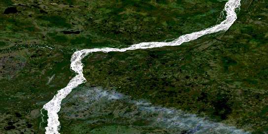 Snag Creek Satellite Map 115K08 at 1:50,000 scale - National Topographic System of Canada (NTS) - Orthophoto