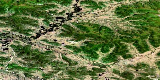 Scottie Creek Satellite Map 115K10 at 1:50,000 scale - National Topographic System of Canada (NTS) - Orthophoto