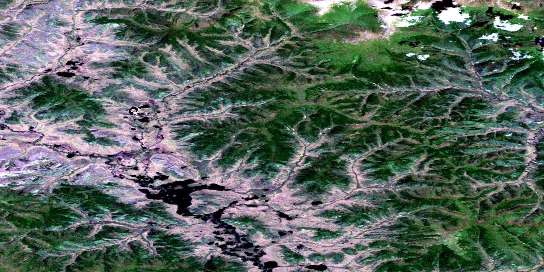 Air photo: Wienerwurst Mountain Satellite Image map 115K15 at 1:50,000 Scale