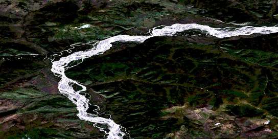 Air photo: Ladue Creek Satellite Image map 115N01 at 1:50,000 Scale
