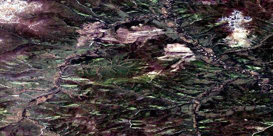 Matson Creek Satellite Map 115N09 at 1:50,000 scale - National Topographic System of Canada (NTS) - Orthophoto