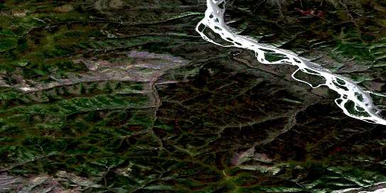 Excelsior Creek Satellite Map 115O05 at 1:50,000 scale - National Topographic System of Canada (NTS) - Orthophoto