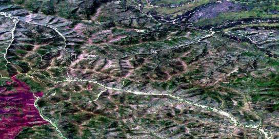 Air photo: Flat Creek Satellite Image map 115O15 at 1:50,000 Scale