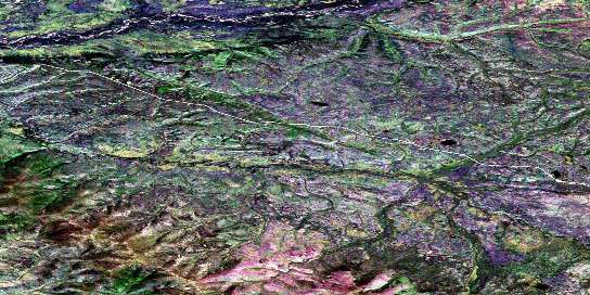 Medrick Creek Satellite Map 115O16 at 1:50,000 scale - National Topographic System of Canada (NTS) - Orthophoto