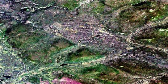 Air photo: Crystal Lake Satellite Image map 115P01 at 1:50,000 Scale