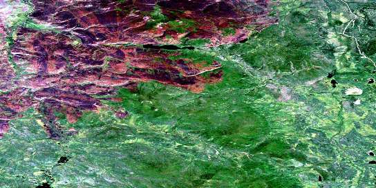 Air photo: Willow Lake Satellite Image map 115P02 at 1:50,000 Scale
