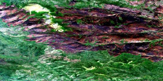 Coldspring Mountain Satellite Map 115P03 at 1:50,000 scale - National Topographic System of Canada (NTS) - Orthophoto