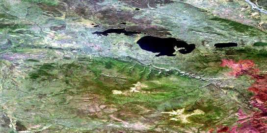 Air photo: Reid Lakes Satellite Image map 115P06 at 1:50,000 Scale
