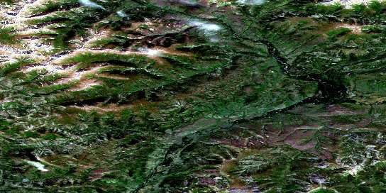 North Mcquesten River Satellite Map 116A01 at 1:50,000 scale - National Topographic System of Canada (NTS) - Orthophoto