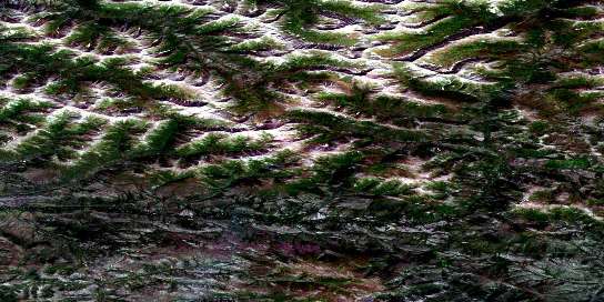 Air photo: Larsen Creek Satellite Image map 116A02 at 1:50,000 Scale