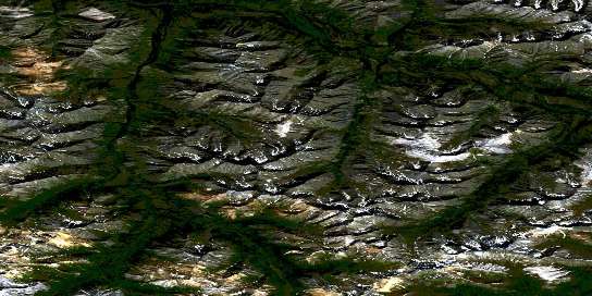 No Title Satellite Map 116A09 at 1:50,000 scale - National Topographic System of Canada (NTS) - Orthophoto