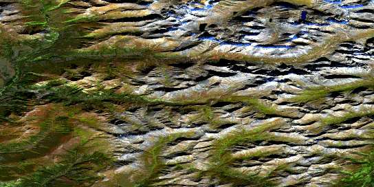 Air photo: Tombstone River Satellite Image map 116B07 at 1:50,000 Scale