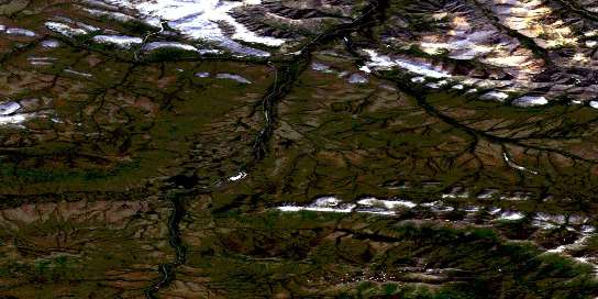 Air photo: Lomond Lake Satellite Image map 116B16 at 1:50,000 Scale