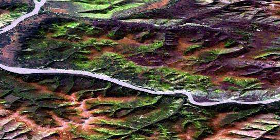 Air photo: Cassiar Creek Satellite Image map 116C08 at 1:50,000 Scale