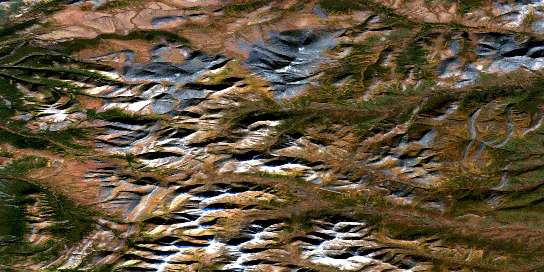 Air photo: Mount Wann Satellite Image map 116F16 at 1:50,000 Scale