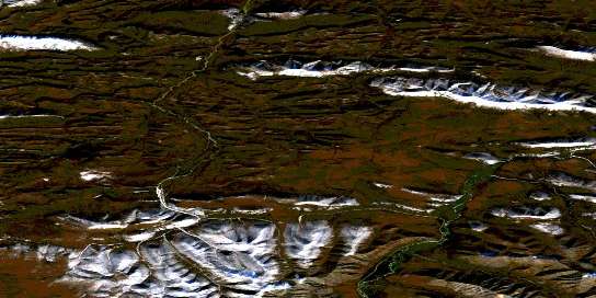 Air photo: Engineer Creek Satellite Image map 116G01 at 1:50,000 Scale