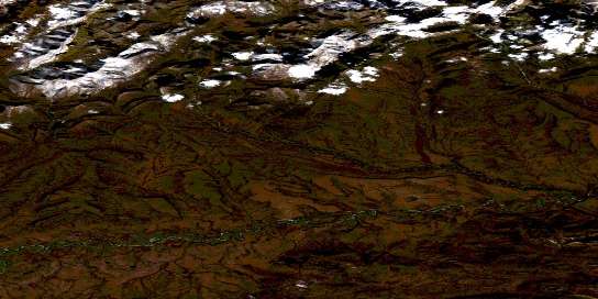 Mount Chief Isaac Satellite Map 116G06 at 1:50,000 scale - National Topographic System of Canada (NTS) - Orthophoto