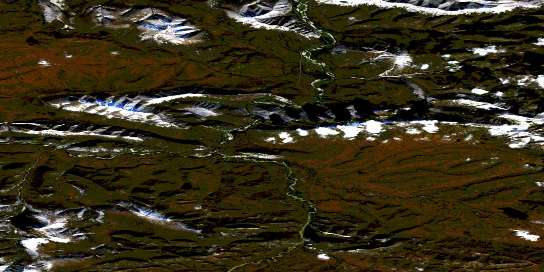 Air photo: Mount Jeckell Satellite Image map 116G08 at 1:50,000 Scale