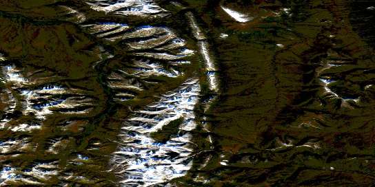 Air photo: Mount Cluett Satellite Image map 116G10 at 1:50,000 Scale