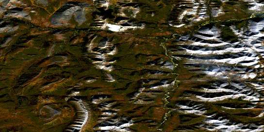 Mount Tagish Charlie Satellite Map 116G13 at 1:50,000 scale - National Topographic System of Canada (NTS) - Orthophoto
