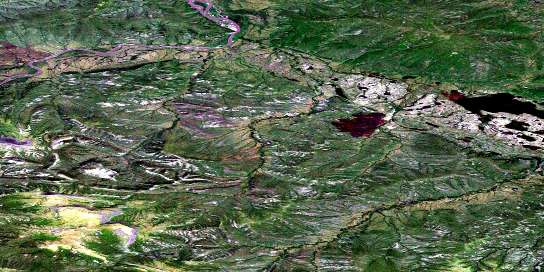 Hungry Lake Satellite Map 116H09 at 1:50,000 scale - National Topographic System of Canada (NTS) - Orthophoto