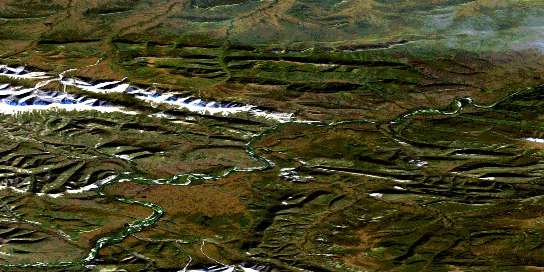 Esau Hill Satellite Map 116H10 at 1:50,000 scale - National Topographic System of Canada (NTS) - Orthophoto