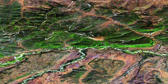 Air photo: Enterprise Creek Satellite Image map 116H14 at 1:50,000 Scale