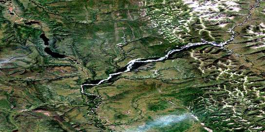 Air photo: Mount Richards Satellite Image map 116I01 at 1:50,000 Scale