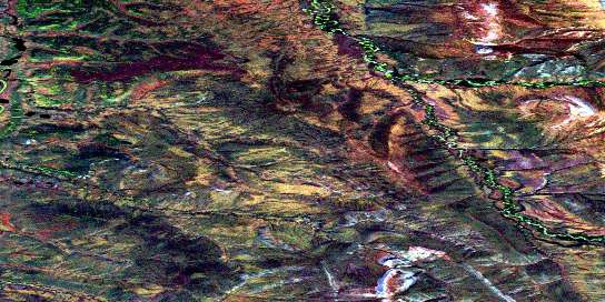 Polley Hill Satellite Map 116I15 at 1:50,000 scale - National Topographic System of Canada (NTS) - Orthophoto