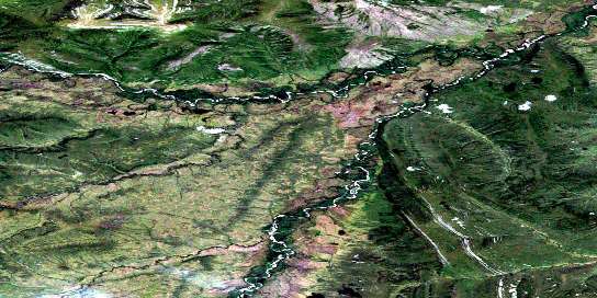 Mason Lake Satellite Map 116J07 at 1:50,000 scale - National Topographic System of Canada (NTS) - Orthophoto