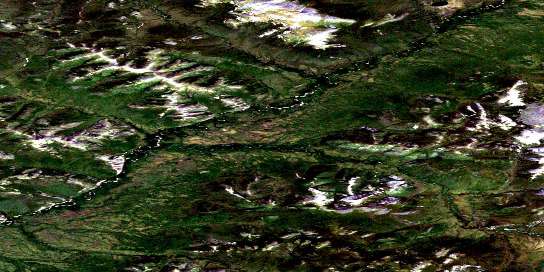 Mount Rover Satellite Map 116K10 at 1:50,000 scale - National Topographic System of Canada (NTS) - Orthophoto