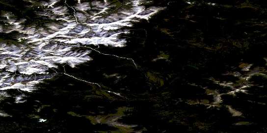 Air photo: Bluefish Lake Satellite Image map 116K15 at 1:50,000 Scale