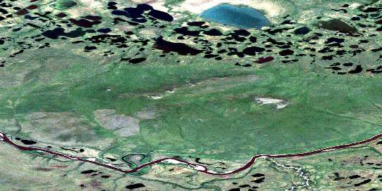 Nothla Hill Satellite Map 116O11 at 1:50,000 scale - National Topographic System of Canada (NTS) - Orthophoto