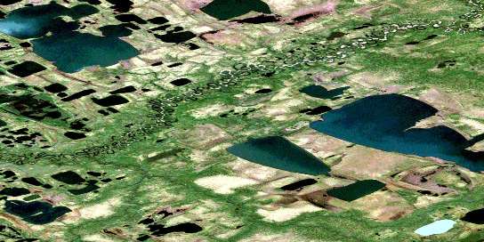 Chungklee Lake Satellite Map 116O14 at 1:50,000 scale - National Topographic System of Canada (NTS) - Orthophoto