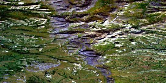 Air photo: Mount Sittichinli Satellite Image map 116P01 at 1:50,000 Scale