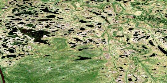 Tizra Creek Satellite Map 116P03 at 1:50,000 scale - National Topographic System of Canada (NTS) - Orthophoto