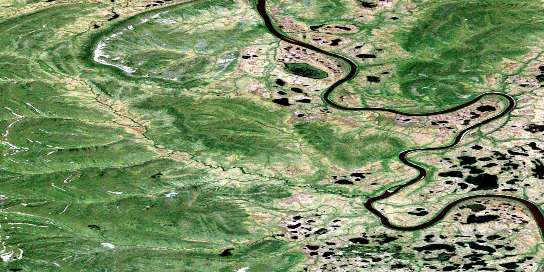 Nukon Creek Satellite Map 116P04 at 1:50,000 scale - National Topographic System of Canada (NTS) - Orthophoto