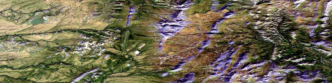 Air photo: Bonnet Lake Satellite Image map 117A02 at 1:50,000 Scale