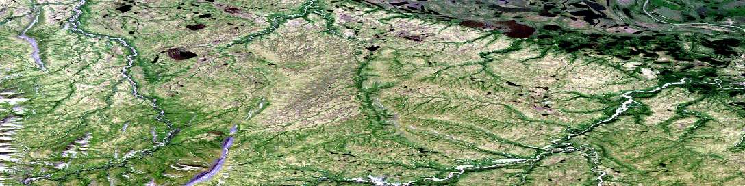 Mount Davies Gilbert Satellite Map 117A09 at 1:50,000 scale - National Topographic System of Canada (NTS) - Orthophoto
