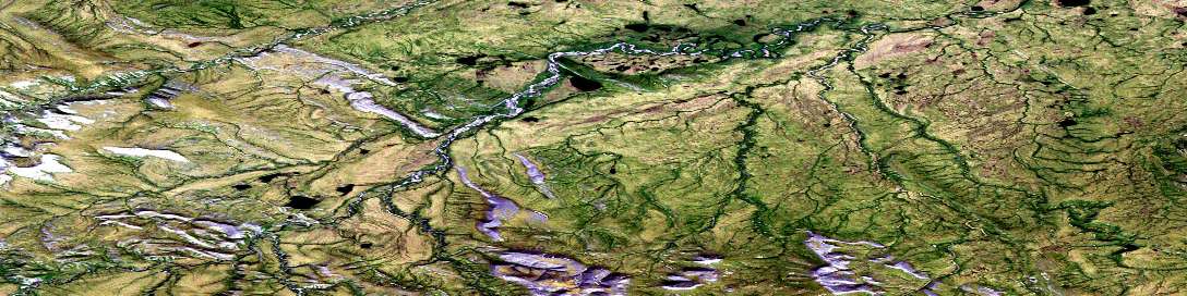 Babbage River Satellite Map 117A14 at 1:50,000 scale - National Topographic System of Canada (NTS) - Orthophoto