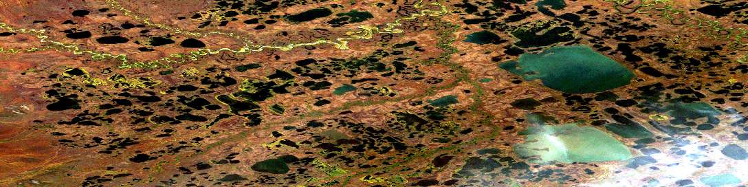Potato Creek Satellite Map 117B01 at 1:50,000 scale - National Topographic System of Canada (NTS) - Orthophoto