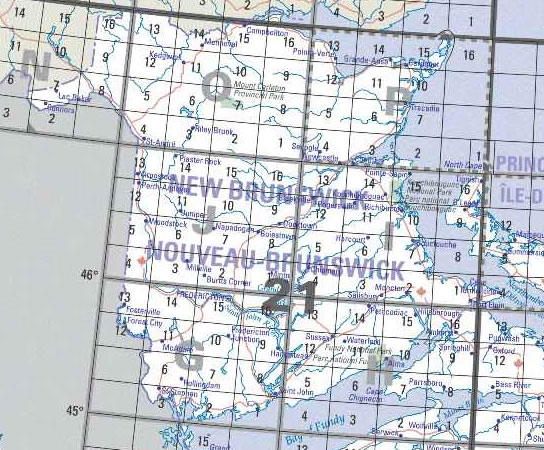 NB Topographic Map Index