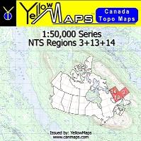 NTS Regions 3+13+14 - 1:50,000 Series - YellowMaps Canada Topo Maps