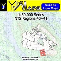 NTS Regions 40+41 - 1:50,000 Series - YellowMaps Canada Topo Maps