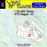 NTS Region 53 - 1:50,000 Series - YellowMaps Canada Topo Maps